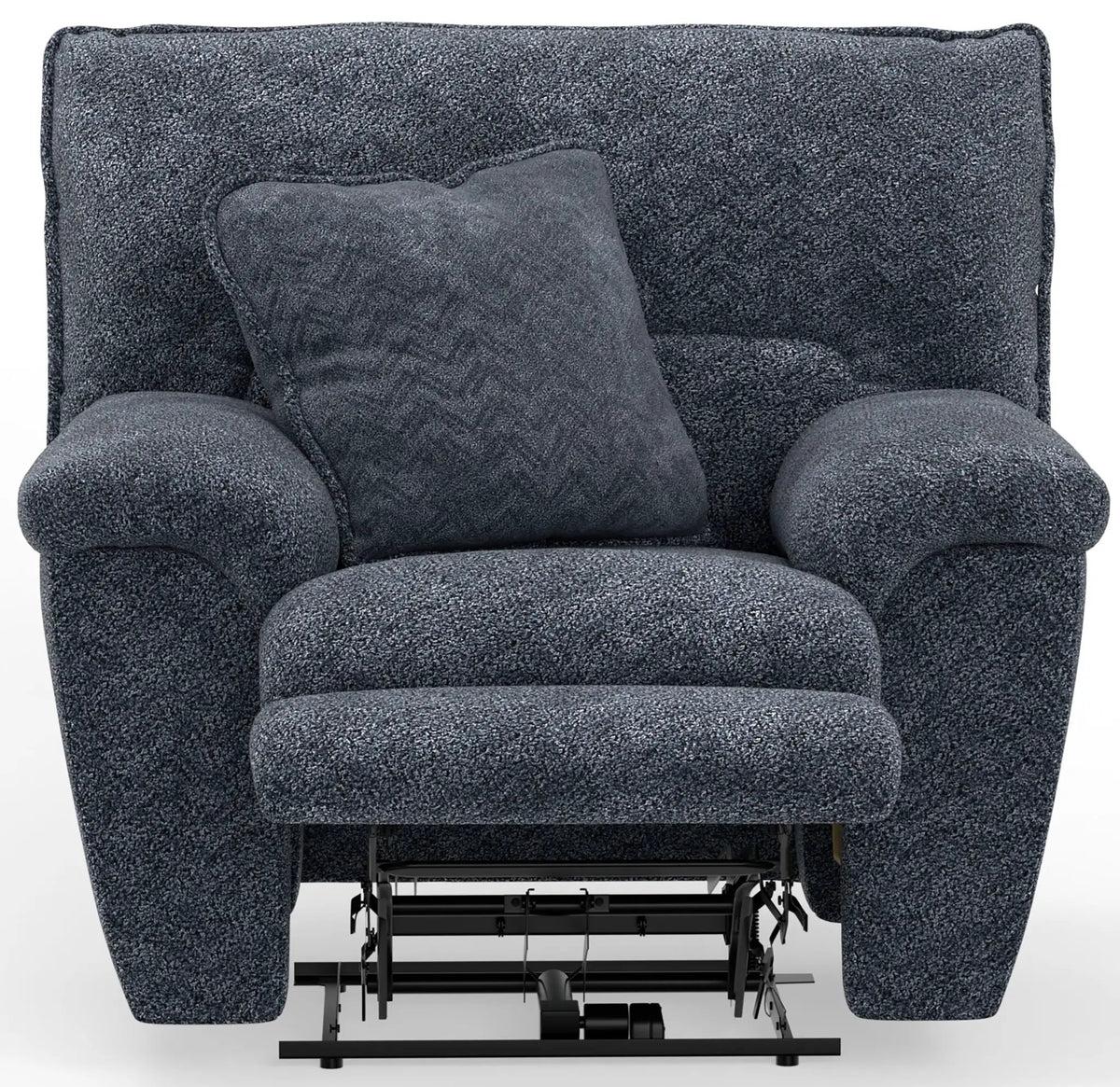 Paxon Deep Seat Power Lay Flat Recliner With Power Adjustable Headrest Reclining | 48 x 47 x 43 in | Polyester & Fabric | Smoke