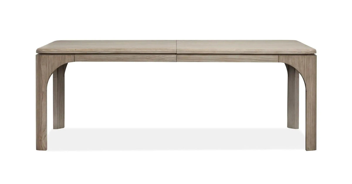 Braelyn Extendable Rectangular Dining Table Dining Tables with Extension | Dining Tables with Extension | Fabric & Glass | Dorian Gray