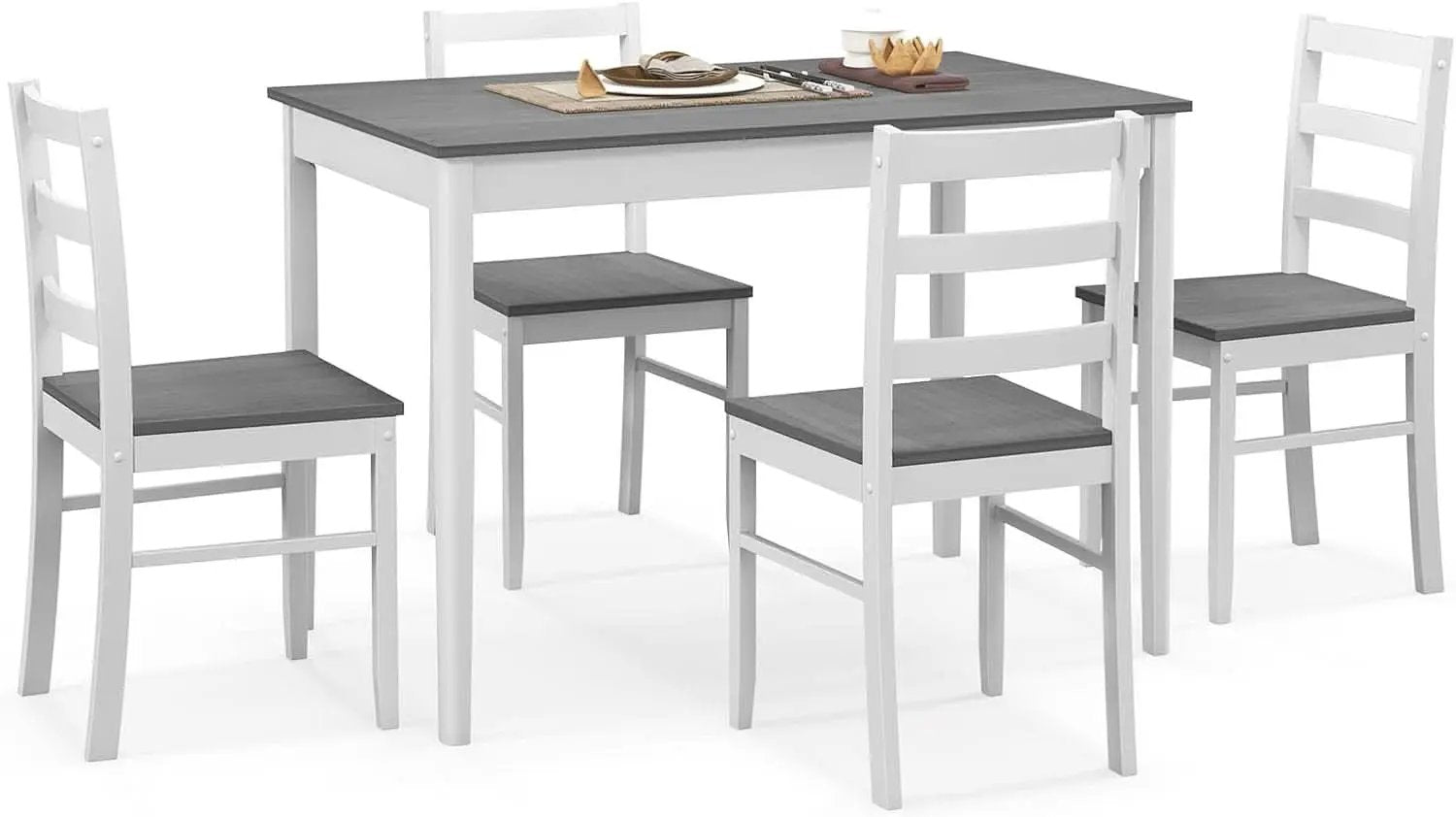 Handcrafted Solid Wood Mid Century Dinette Set Four from PriceLows™