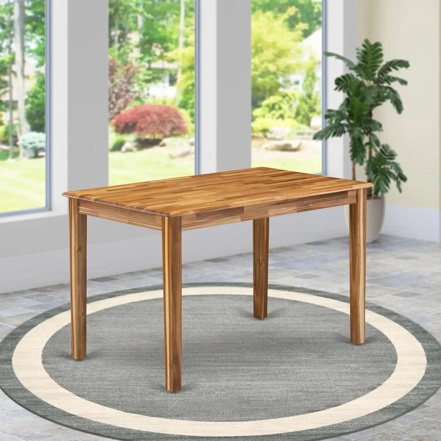 Rectangular Dining Table 48 By 30 Inch Natural Wood from PriceLows™