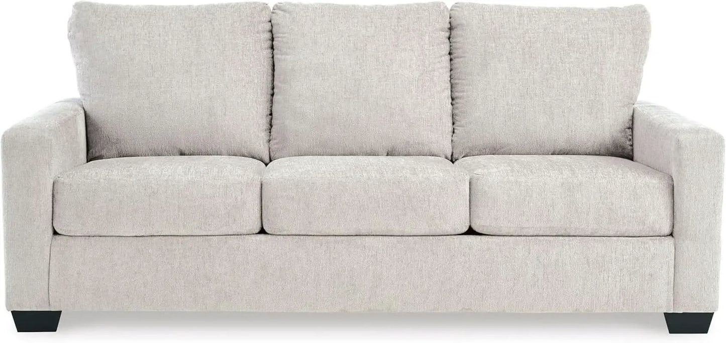 White Queen Upholstered Sleeper Sofa With Gel Memory Foam from PriceLows™
