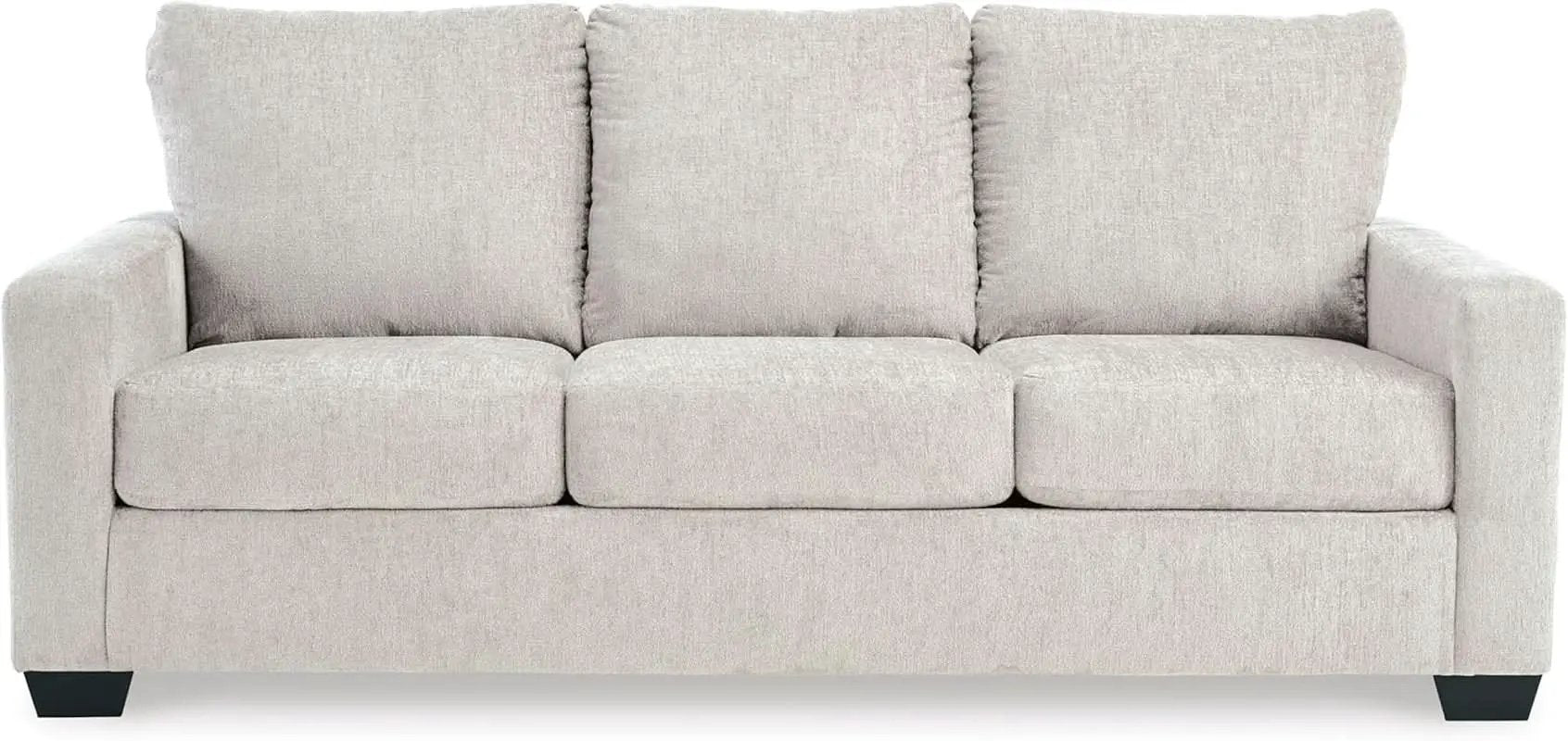 White Queen Upholstered Sleeper Sofa With Gel Memory Foam from PriceLows™