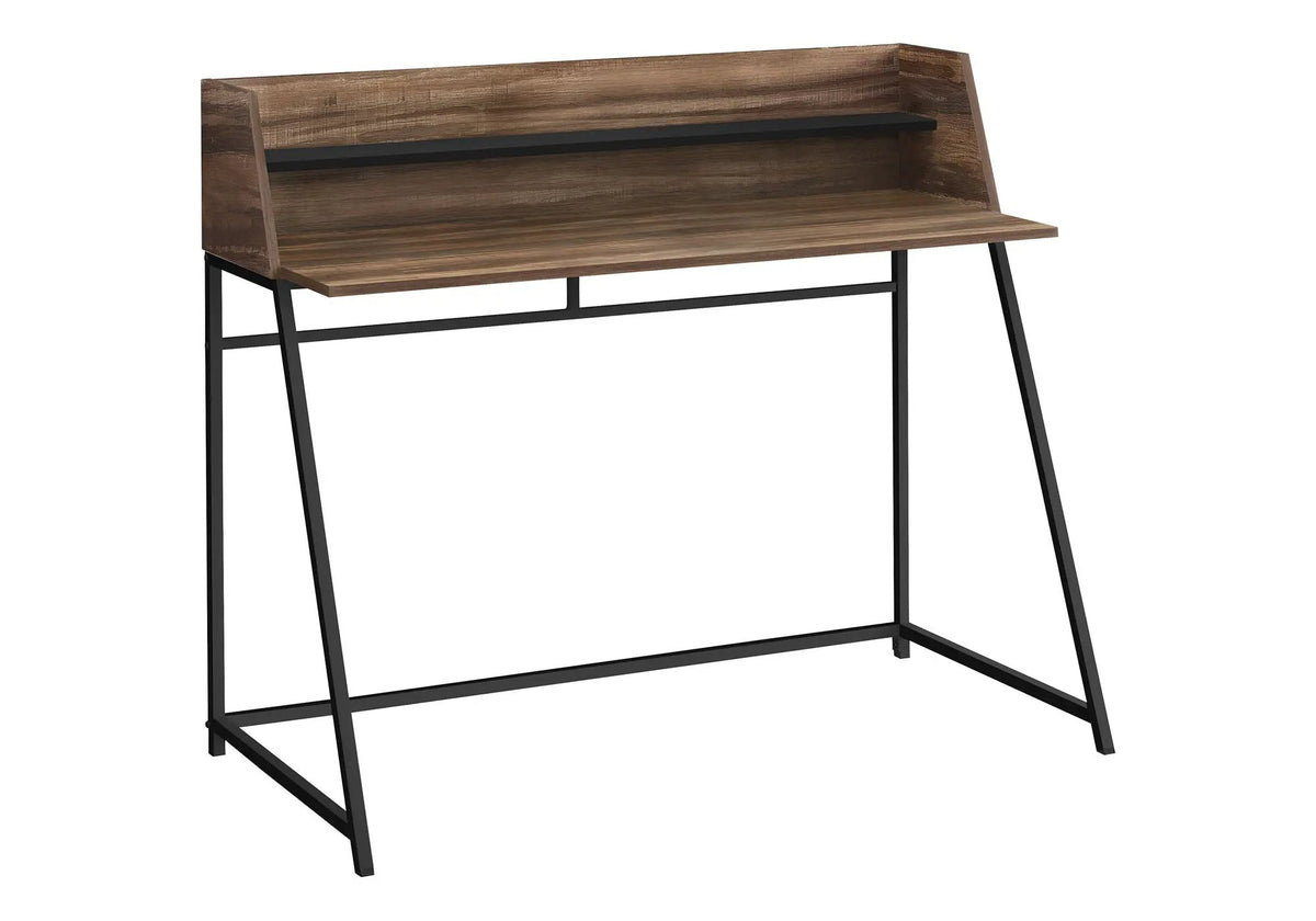 Marble Look Computer Desk With Shelves | 47.25 Inch Width | Sturdy Metal Base | 39.25 Inch Height