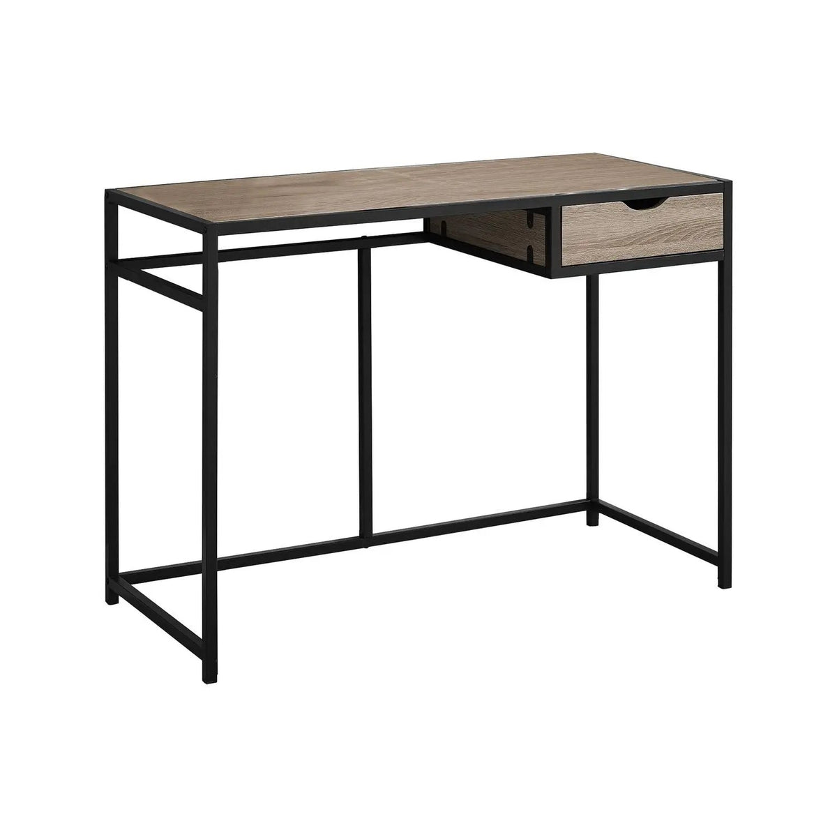 Laptop Computer Desk | 1 Storage Drawer | Slender Metal Frame | Space-Saving Contemporary Design