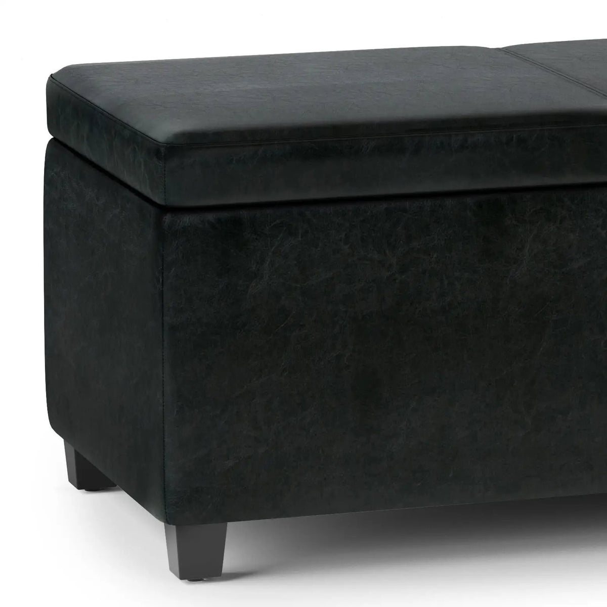 Storage Ottoman Bench | Solid Wood Frame | High Density Foam
