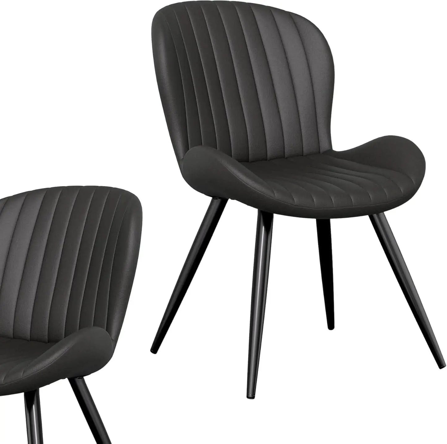 Dining Chairs Set Of 6 Modern Upholstered Black 19 Inch from PriceLows™