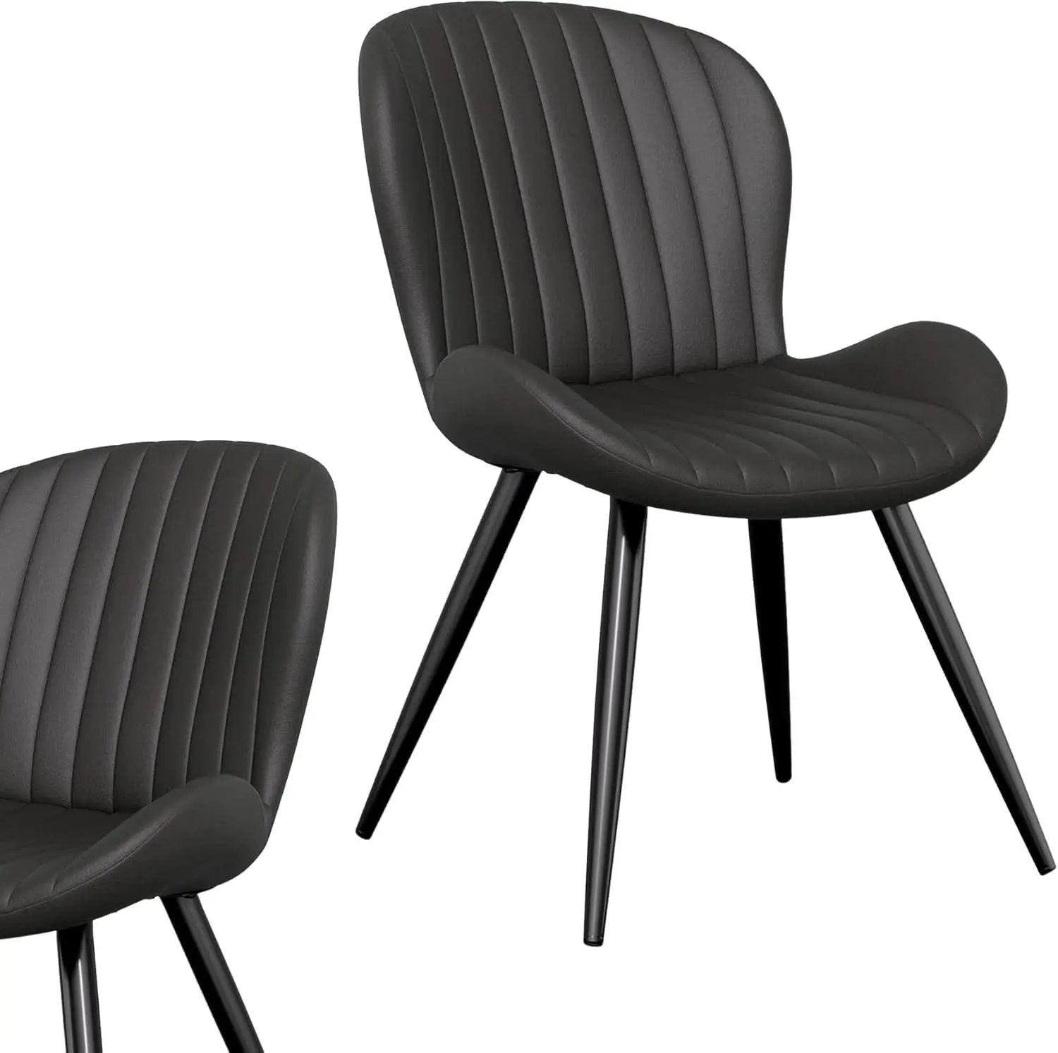 Dining Chairs Set Of 6 Modern Upholstered Black 19 Inch from PriceLows™