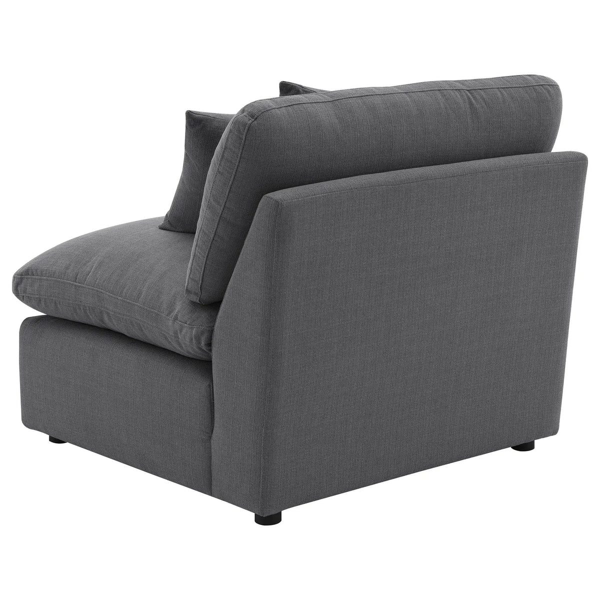 Hobson Upholstered Armless Chair | 38 x 40 x 34 in | Fabric | Charcoal