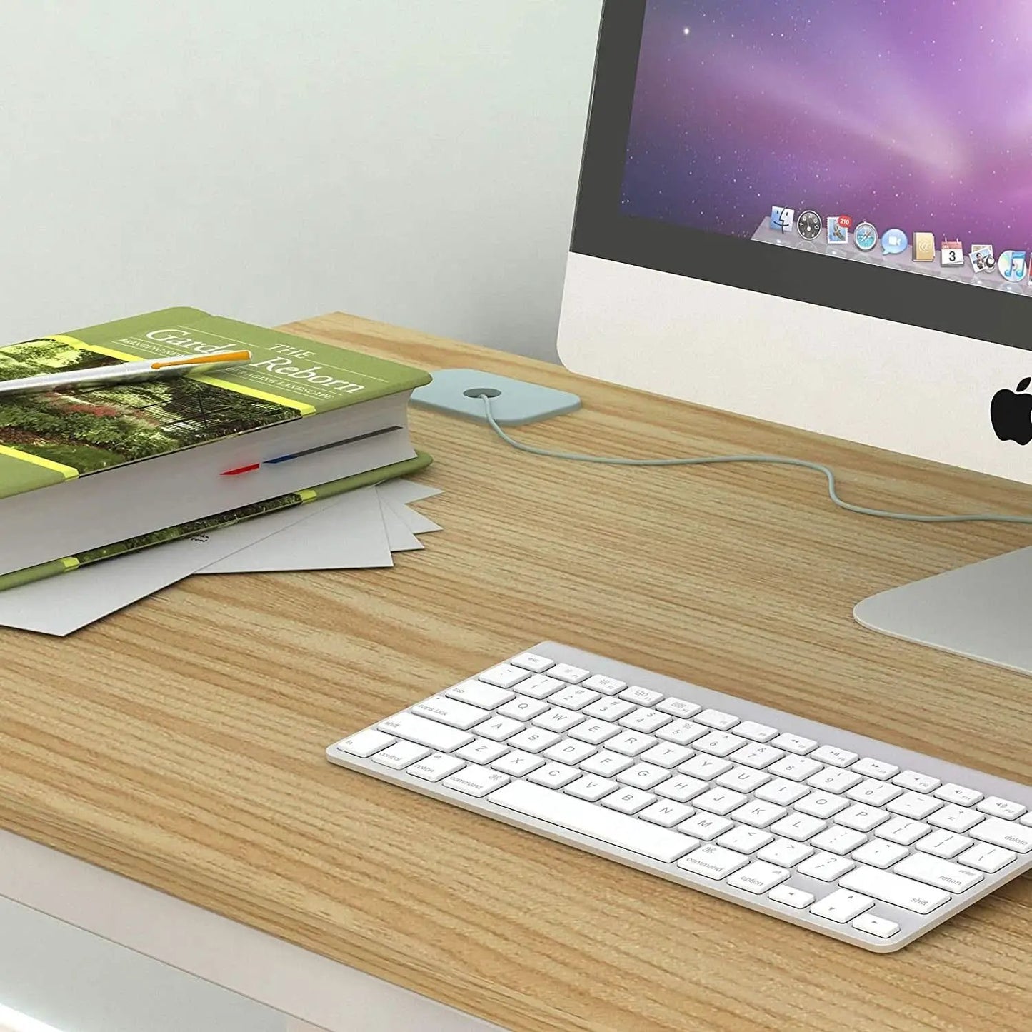 55 Inch Oak Top Desk With White Steel Frame For Home Office from PriceLows™