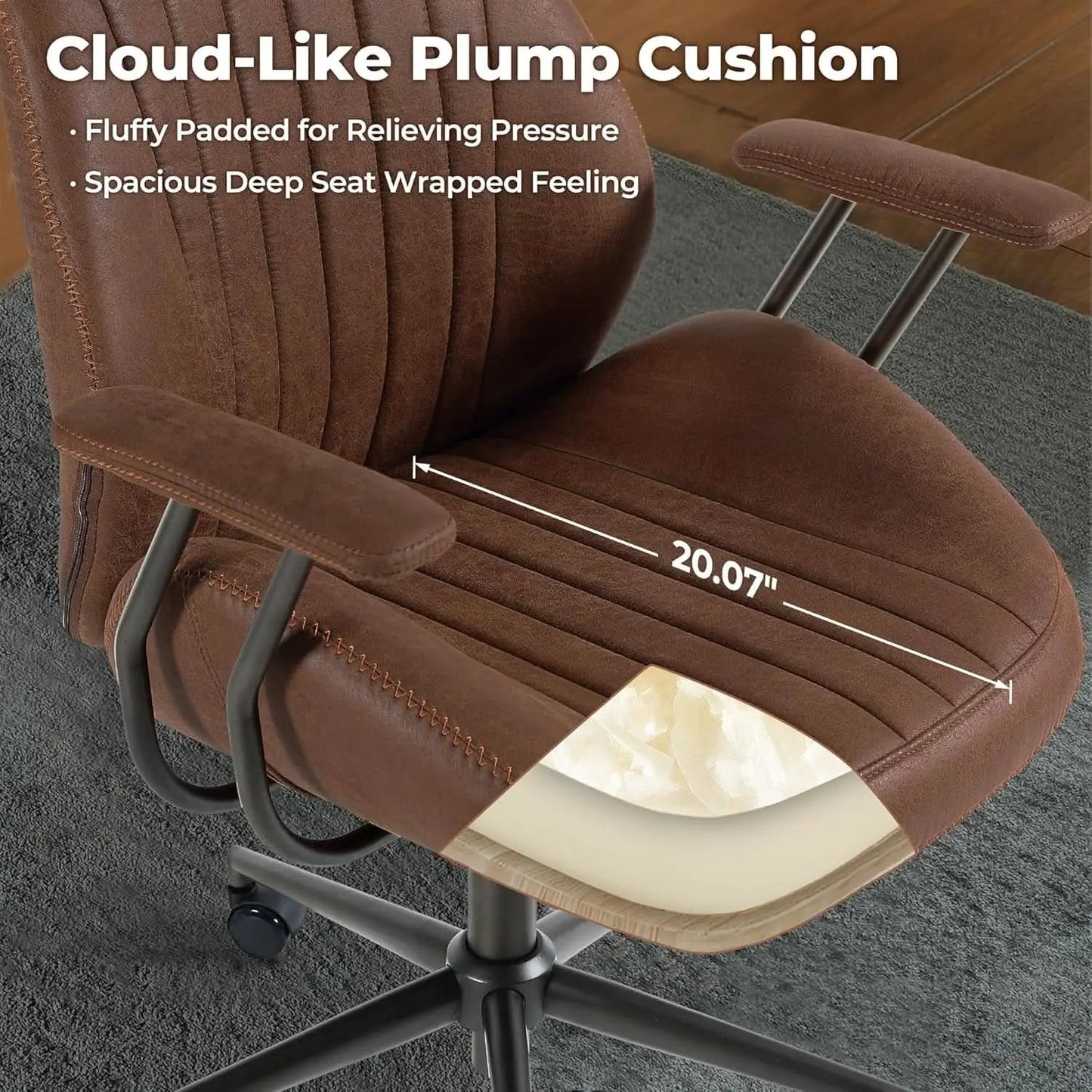 Ergonomic Office Chair High Back Dark Coffee Executive from PriceLows™