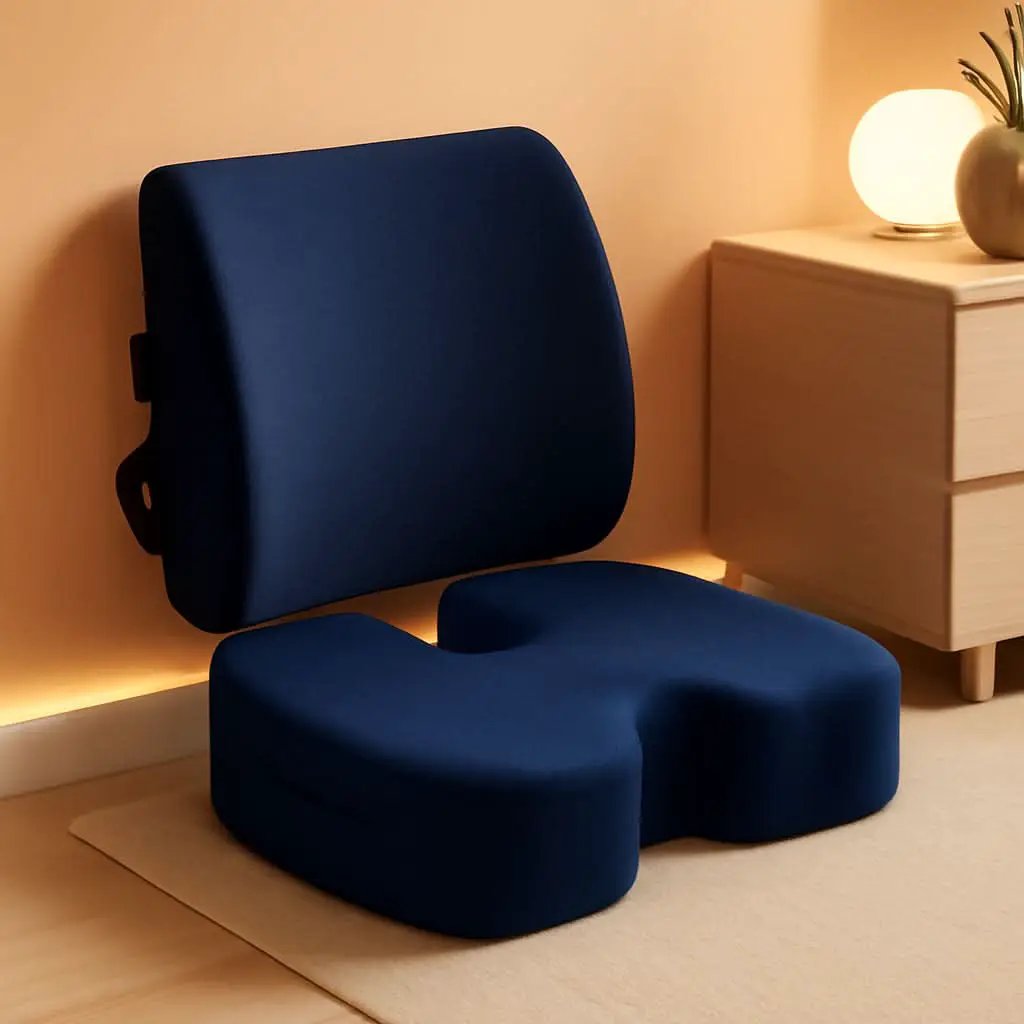 XL Memory Foam Office Chair Cushion With Lumbar Support from PriceLows™