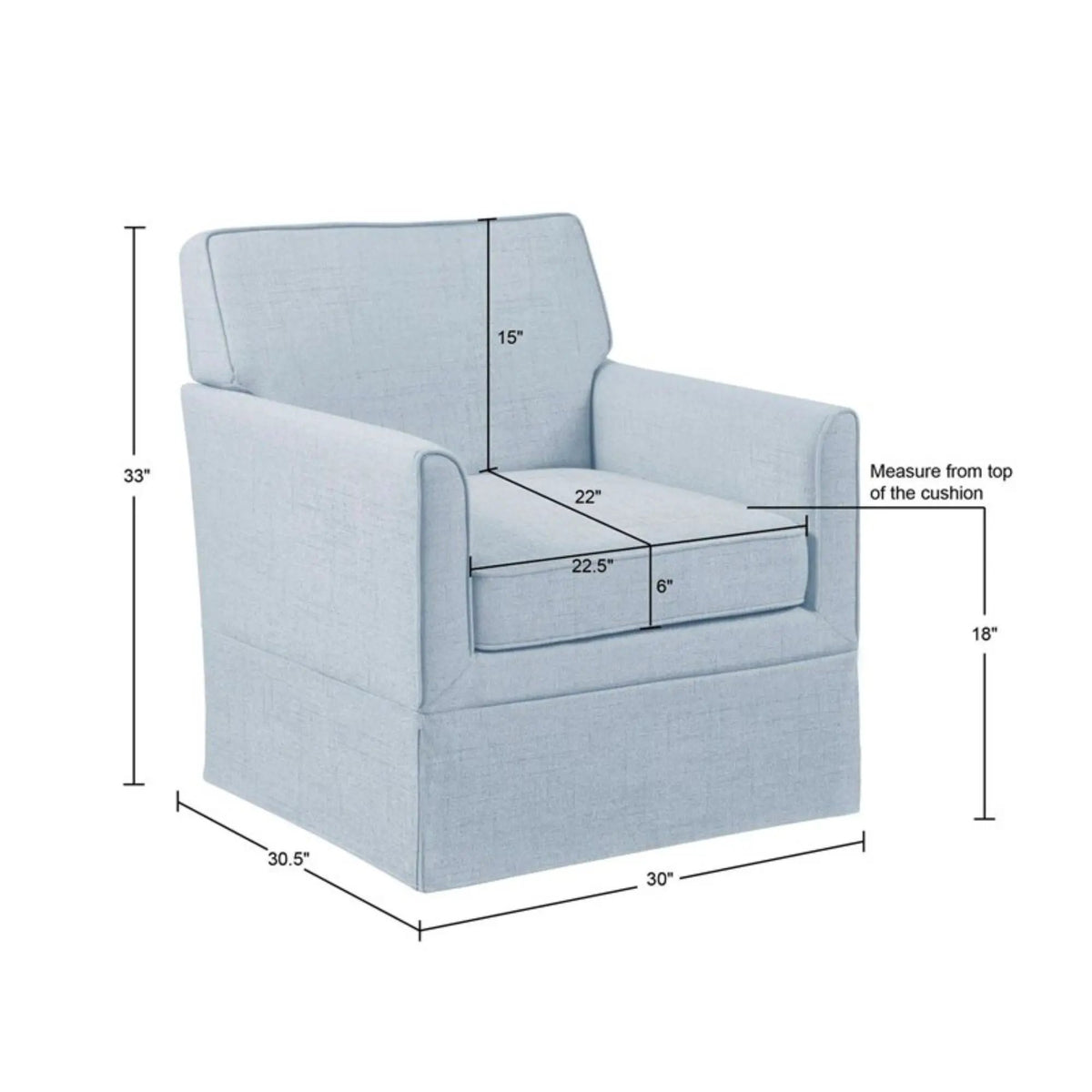 Timeless Accent Armchair | Classic Track Arm Silhouette | Skirted Base | Slipcover Design