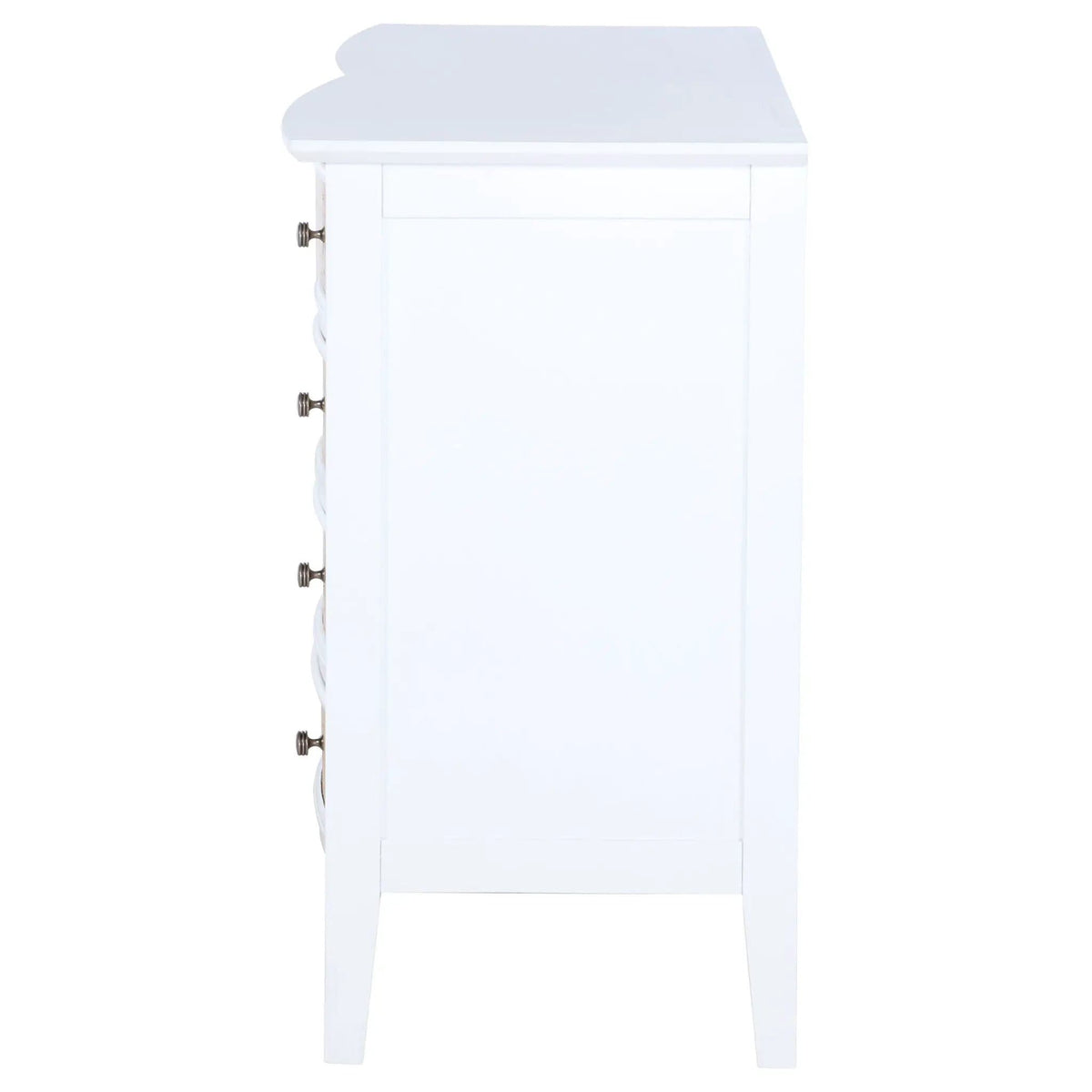 Bexhill 10-drawer Dresser Cabinet | 65 x 21.75 x 39 in | Rattan | White