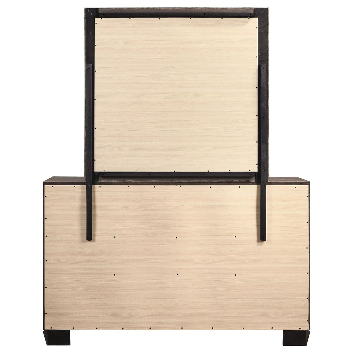 Kauffman 6-drawer Dresser with Mirror Washed | 59 x 16.5 x 76.25 in | Wood | Taupe