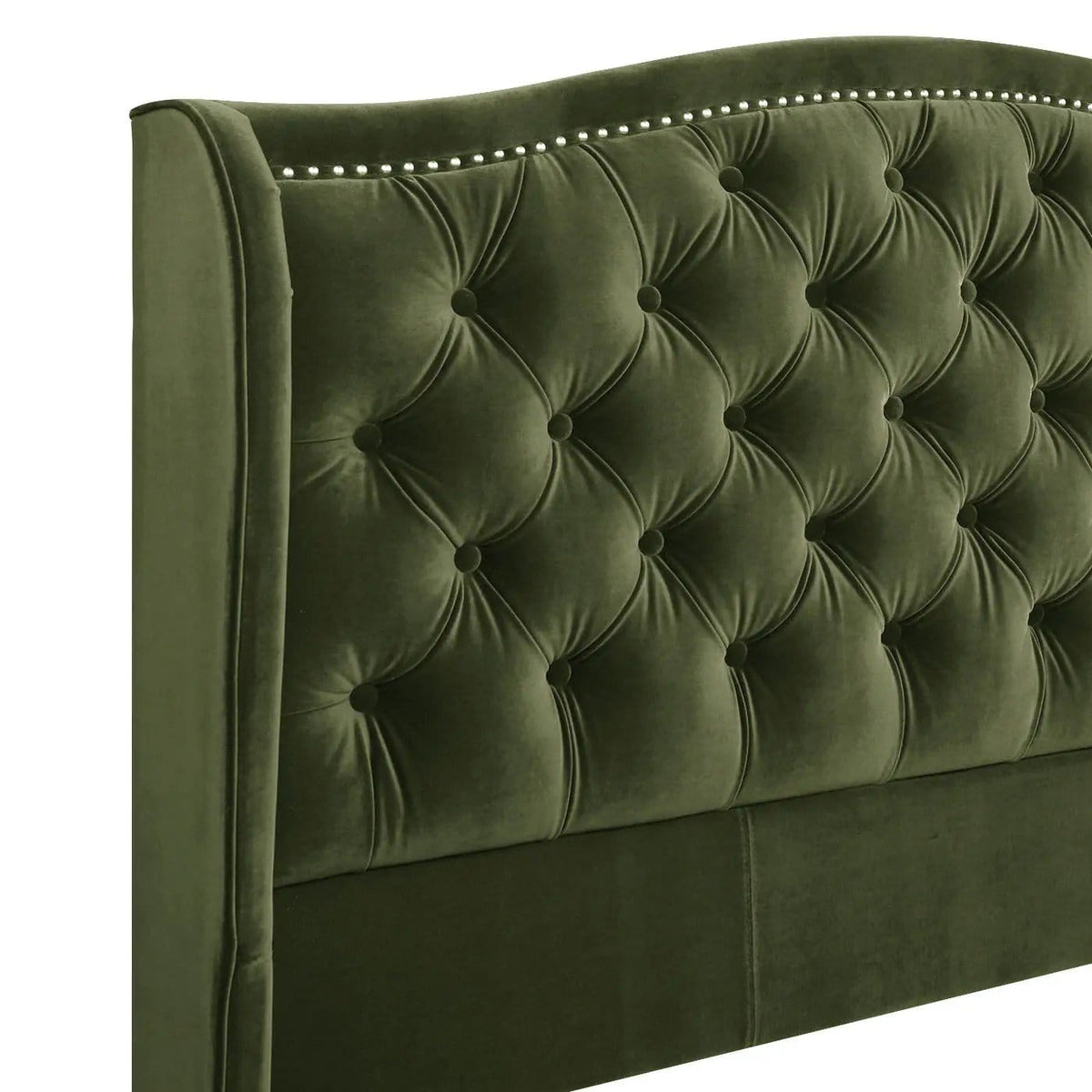 Marcella Upholstered Shelter Headboard Bed | 5 Pieces | Fabric & Iron | Bedroom