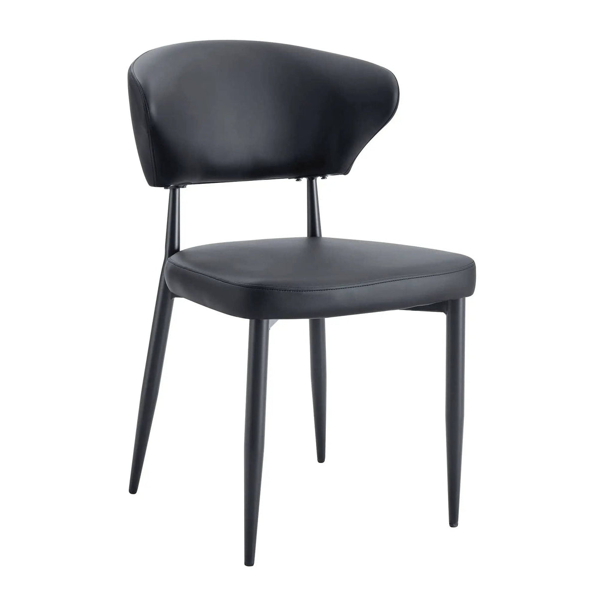 Minimalist Ergonomic Dining Chair With Curved Backres (Set of 4) | 2 Pieces | Metal | Dining Room