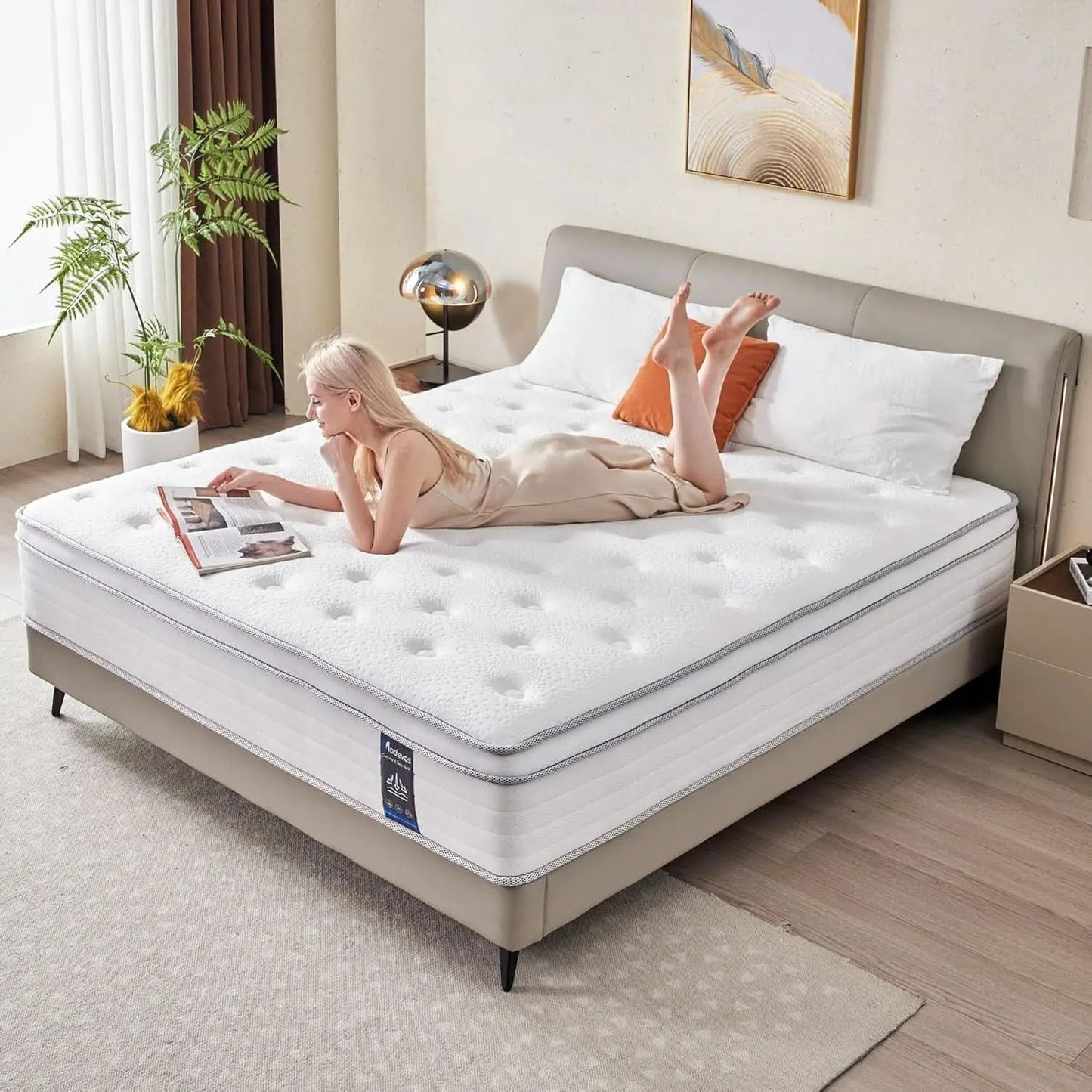Queen Twelve Inch Hybrid Memory Foam Mattress Boxed Premium from PriceLows™