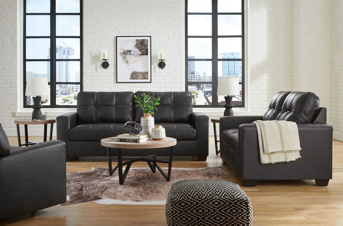 Barlin Mills Living Room Set | Sofa And Loveseat | Faux Leather | Versatile Style