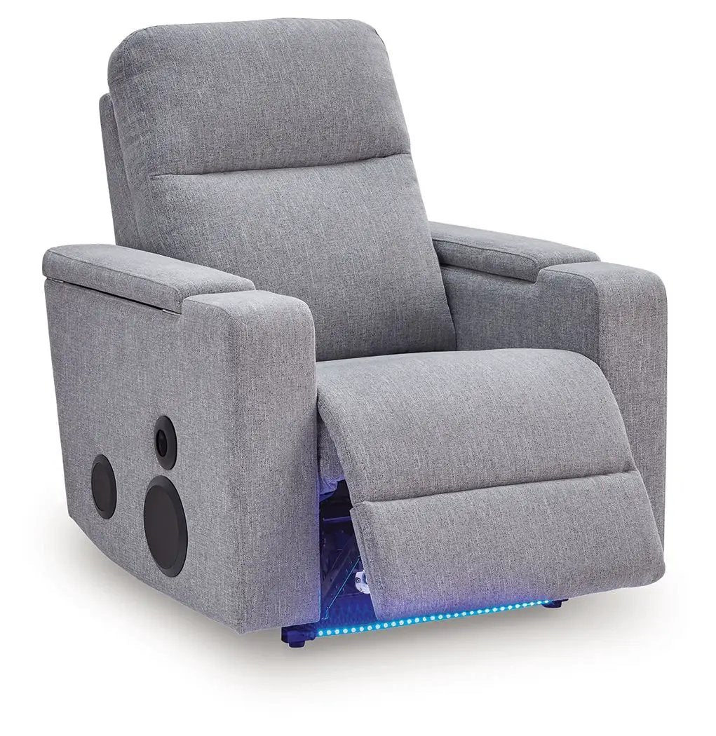 Pineland Glider Power Recliner | Pewter | Audio System | 22.63 Inch Seat Width