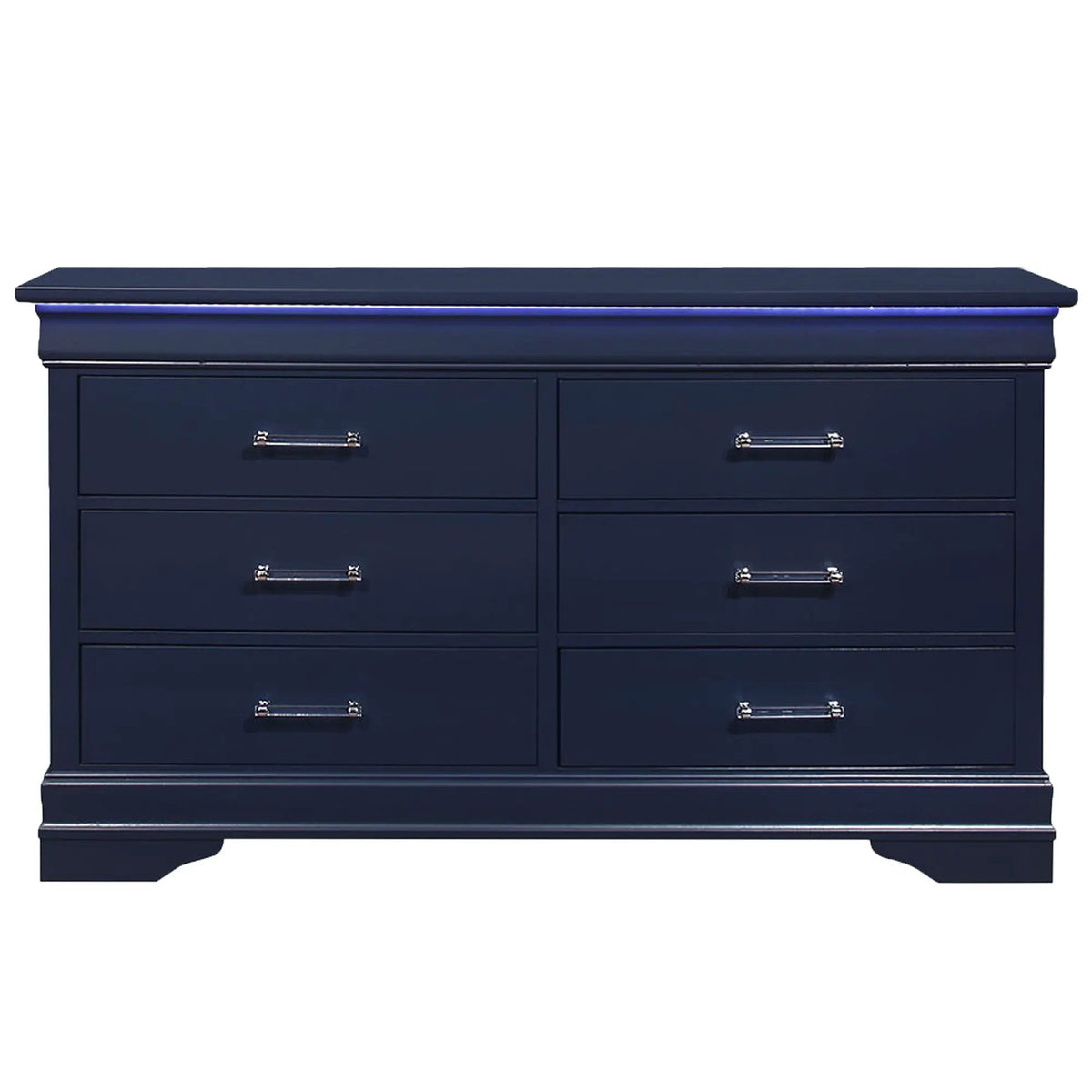 Charlston Dresser | LED Lighting | Six Spacious Drawers | Transitional Style