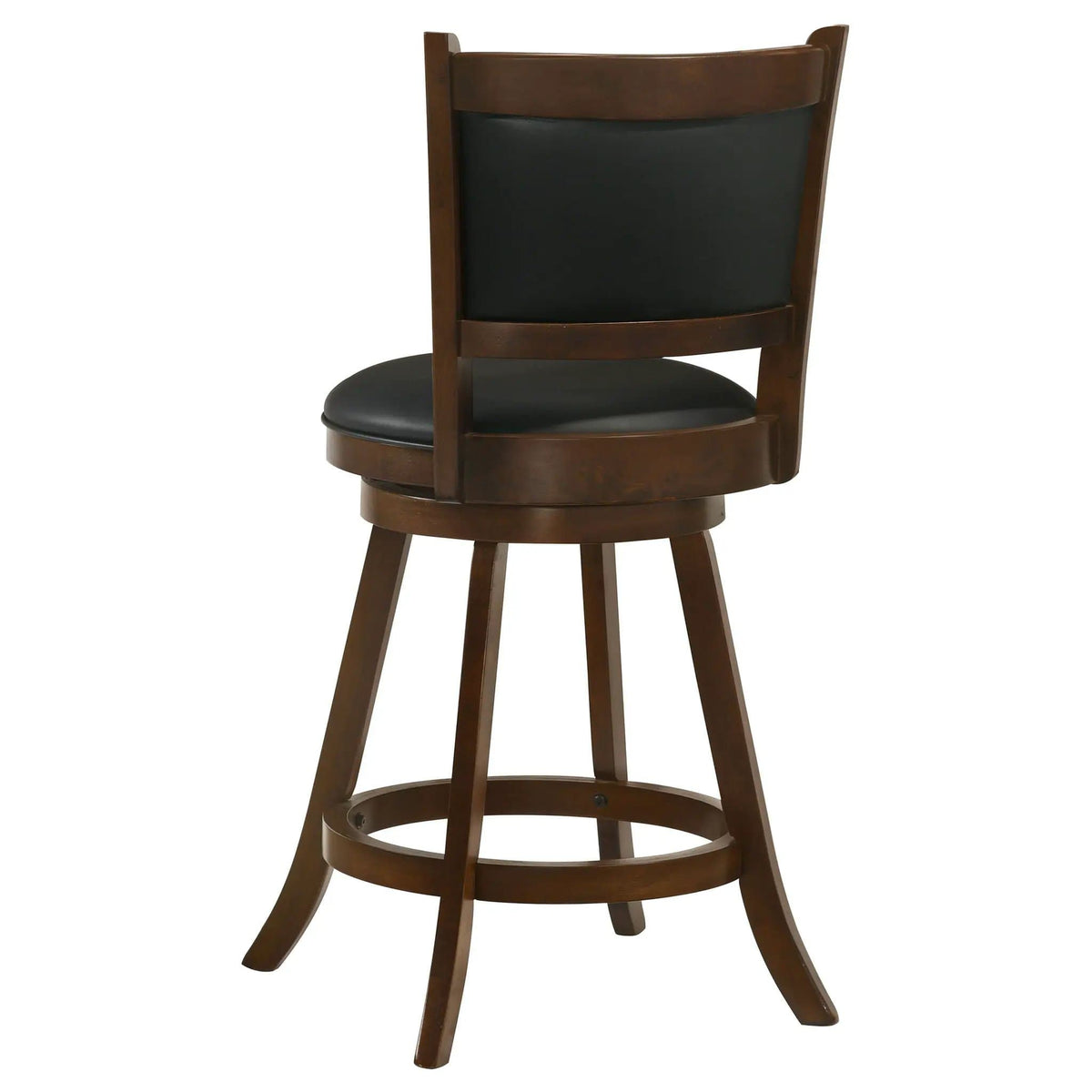 Broxton Upholstered Swivel Counter Chair Chestnut (Set of 2) Counter Height (24"-27") | 17.5 x 19.25 x 37.5 in | Wood | Home