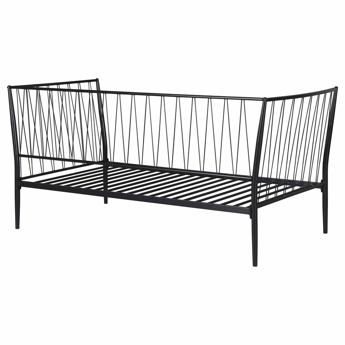 Richland Metal Twin Daybed Bed Frame Matte | 86.25 x 42 x 41.5 in | Metal | Black