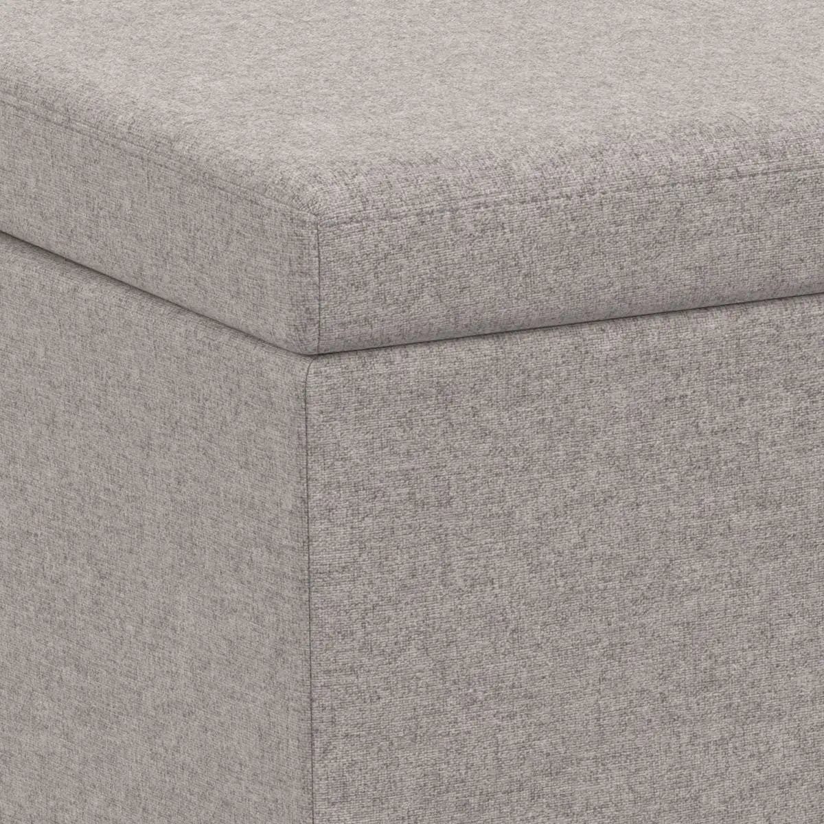 Storage Ottoman Bench | Solid Wood Frame | High Density Foam