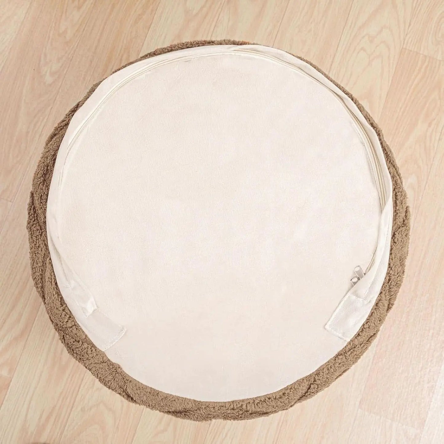 20x14 Inches Light Coffee Ultra Soft Foot Rest Ottoman from PriceLows™
