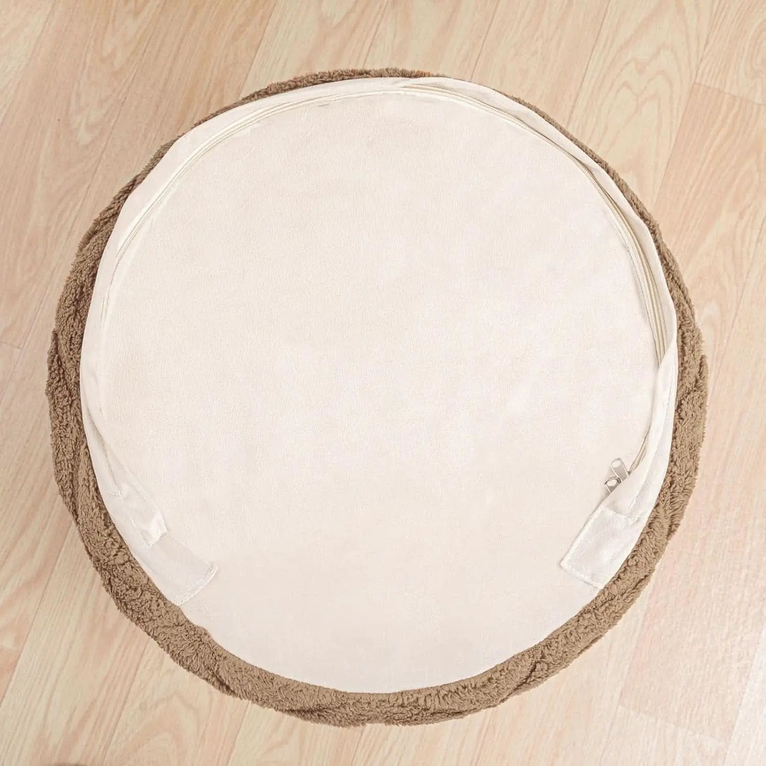 20x14 Inches Light Coffee Ultra Soft Foot Rest Ottoman from PriceLows™