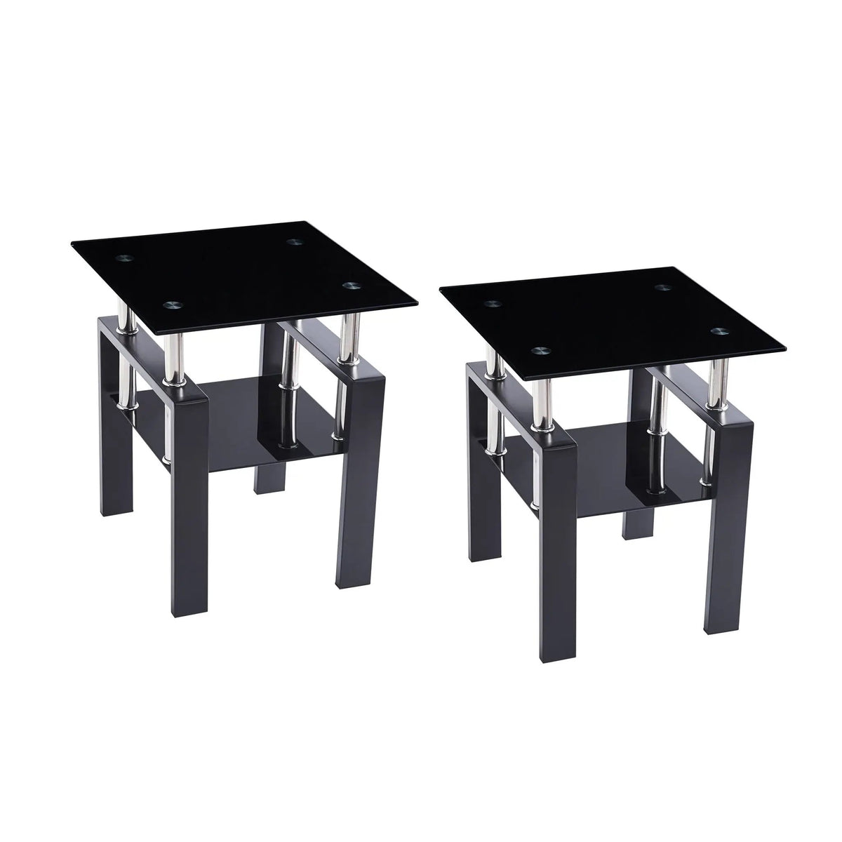 Tempered Glass Table | Hidden Storage | Easy Assembly
