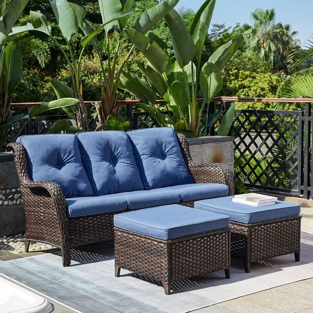 6 Piece Outdoor Patio Furniture Set With Swivel Chairs from PriceLows™