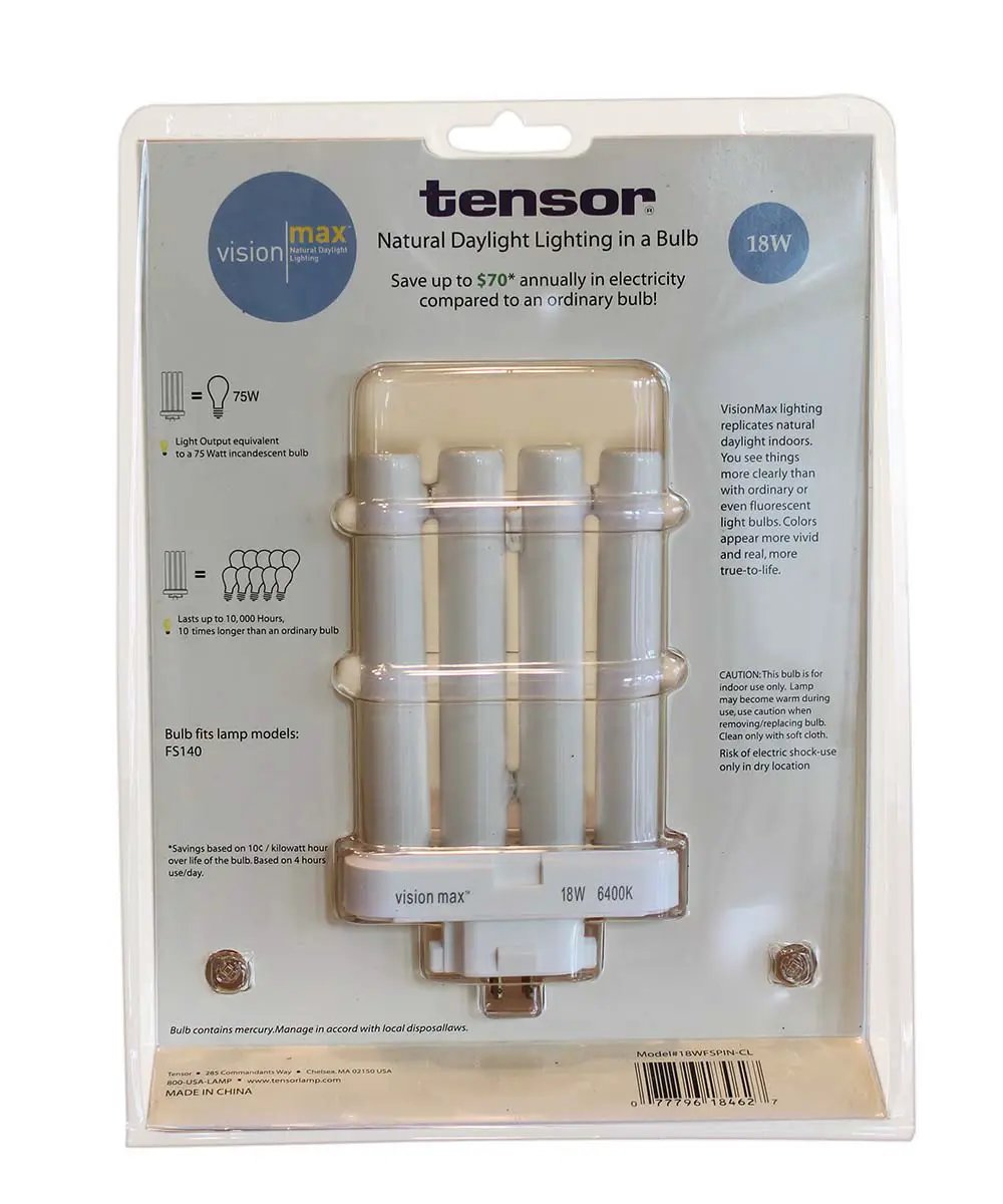 Full Spectrum CFL Replacement Bulb | 18 Watt | G24Q Base | 6 Pack