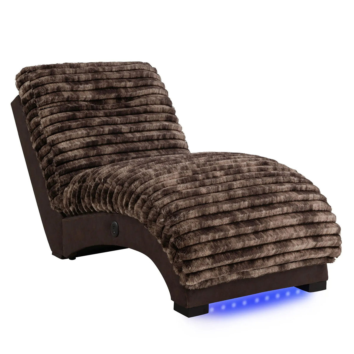 Denise Accent Chaise | USB Charging Port | Soft Fabric | Generously Padded Seating
