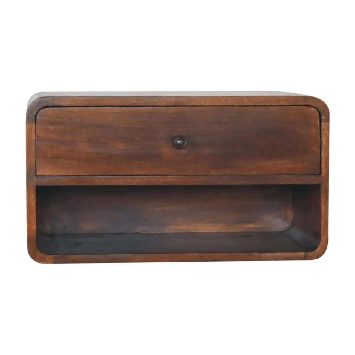 Curve Upper Slot Floating Nightstand | 6 Pieces | Bedroom Furniture | Bedroom