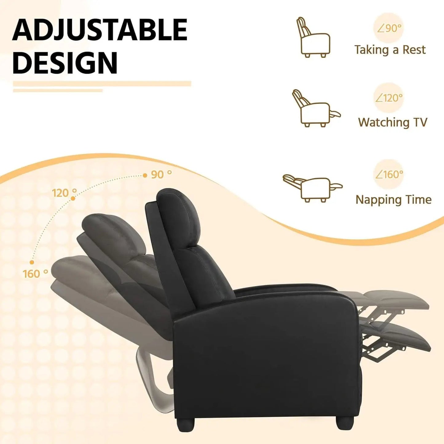 Modern Recliner Sofa With Lumbar Support And Plush Comfort from PriceLows™