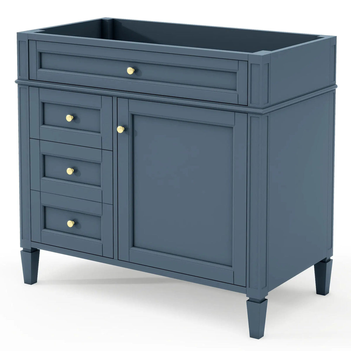 Bathroom Vanity | 3 Drawers | Blue Finish | Tip Out