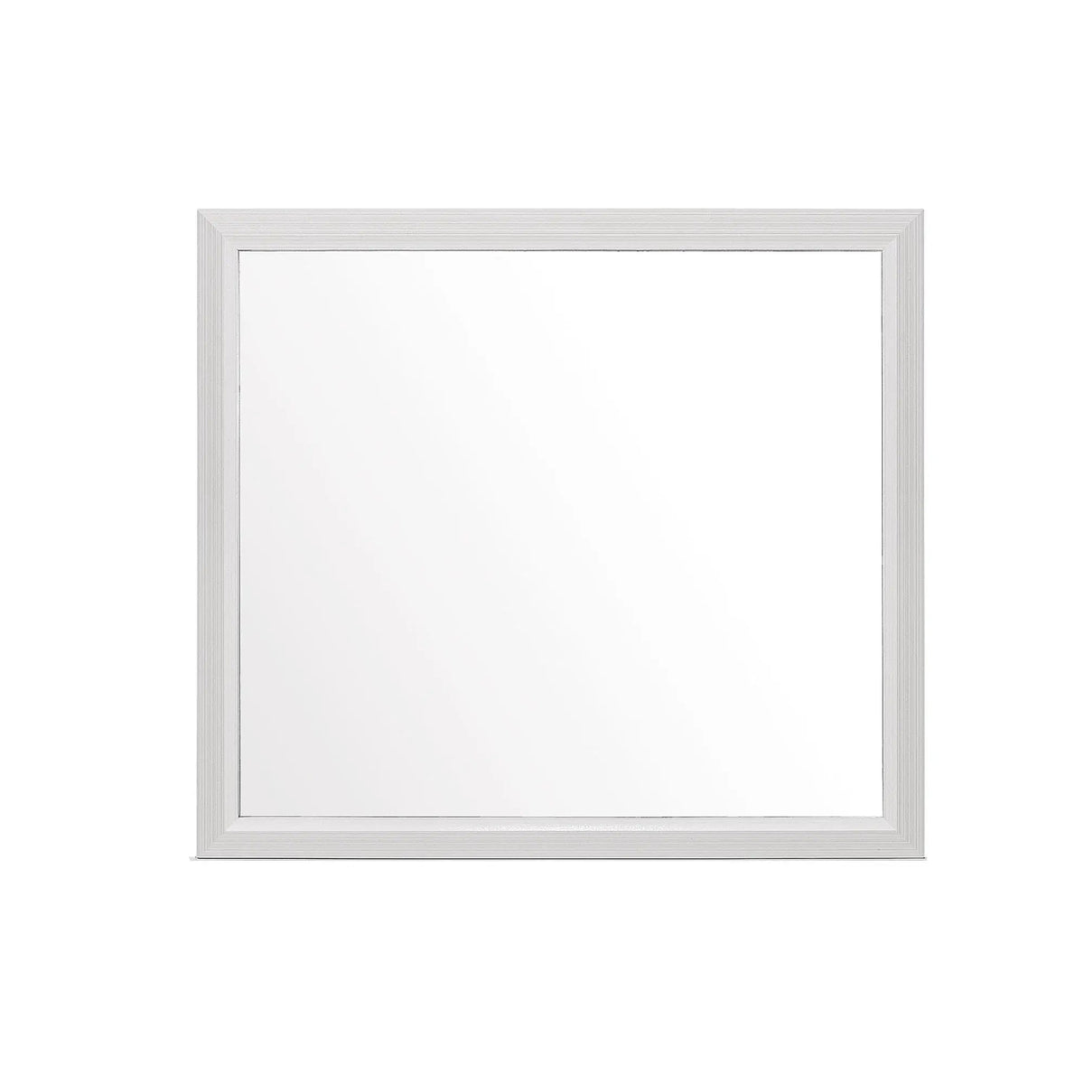Mirage Dresser Mirror | Attachable To Dresser | Wood Trim | 39 Inch Width