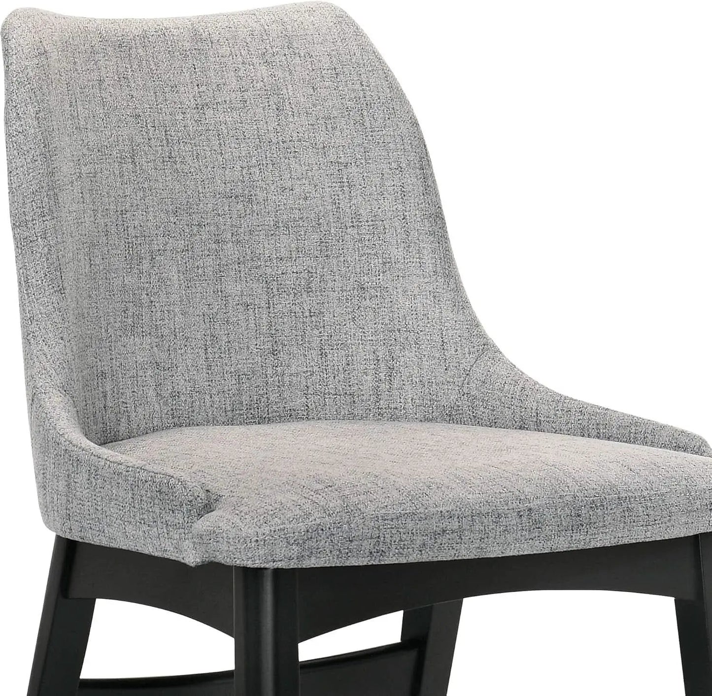 Gray Fabric Wood Dining Chairs Set Of 2 19-Inch Seat Height from PriceLows™
