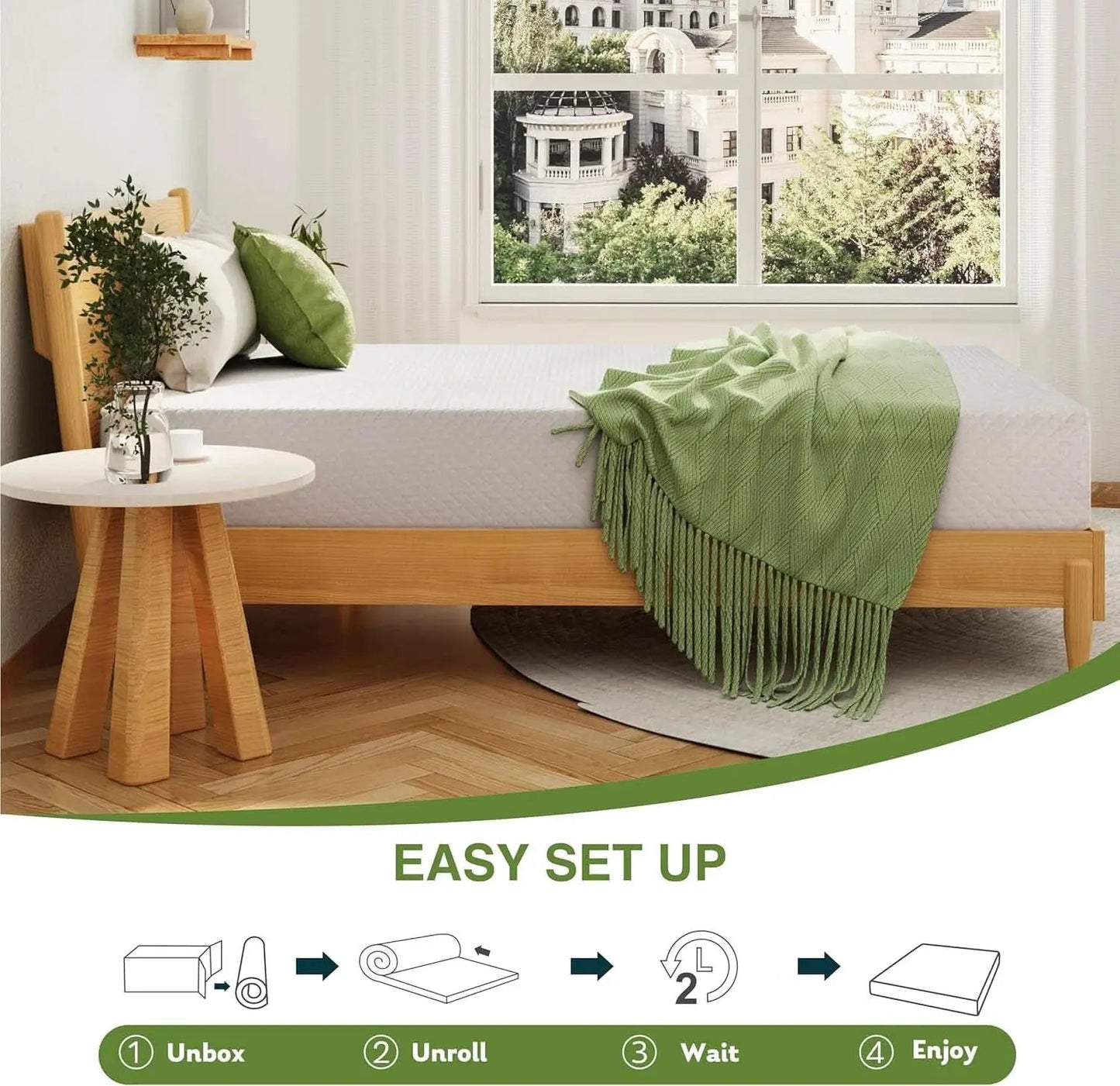 King Size Premium Memory Foam Mattress TwelveInch Cooling Gel from PriceLows™