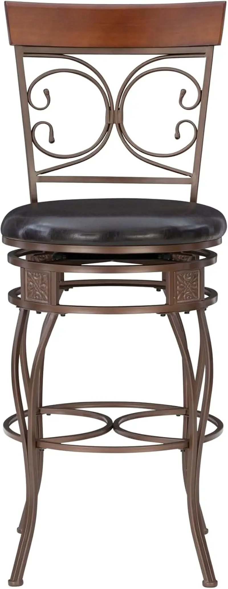 Big And Tall Bar Stool Dark Bronze Bar Height Swivel from PriceLows™