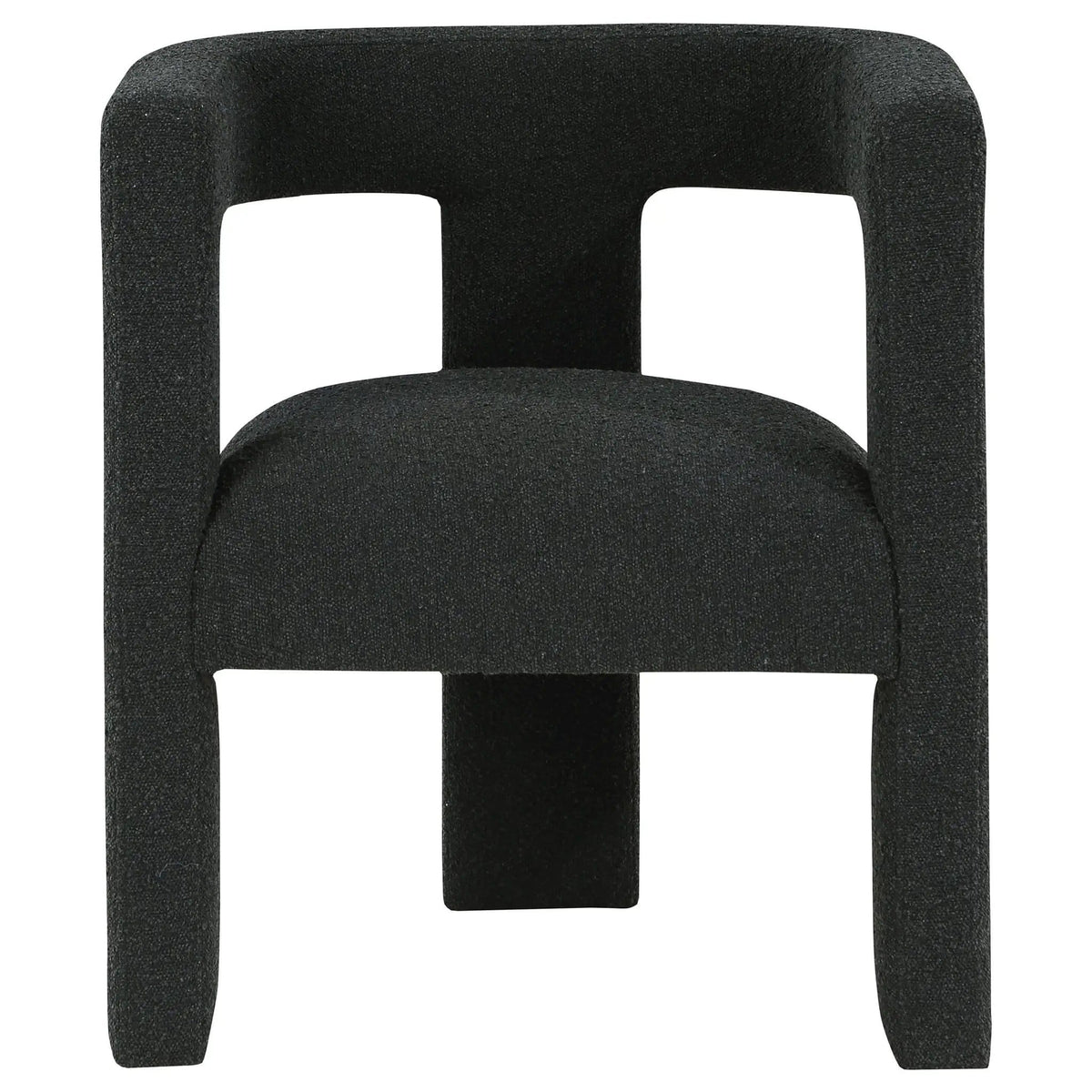 Petra Boucle Upholstered Accent Side Chair | 26 x 24.5 x 29.5 in | Boucle | Black