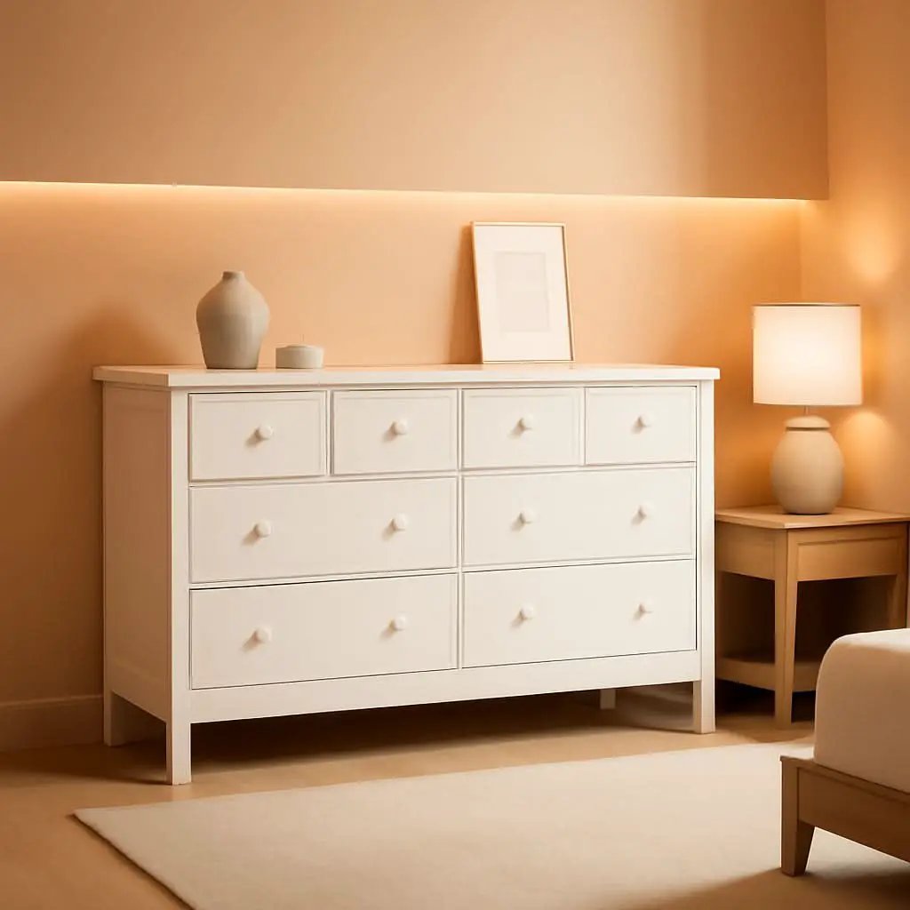 White Six Drawer Dresser For Nursery Organization Solutions
