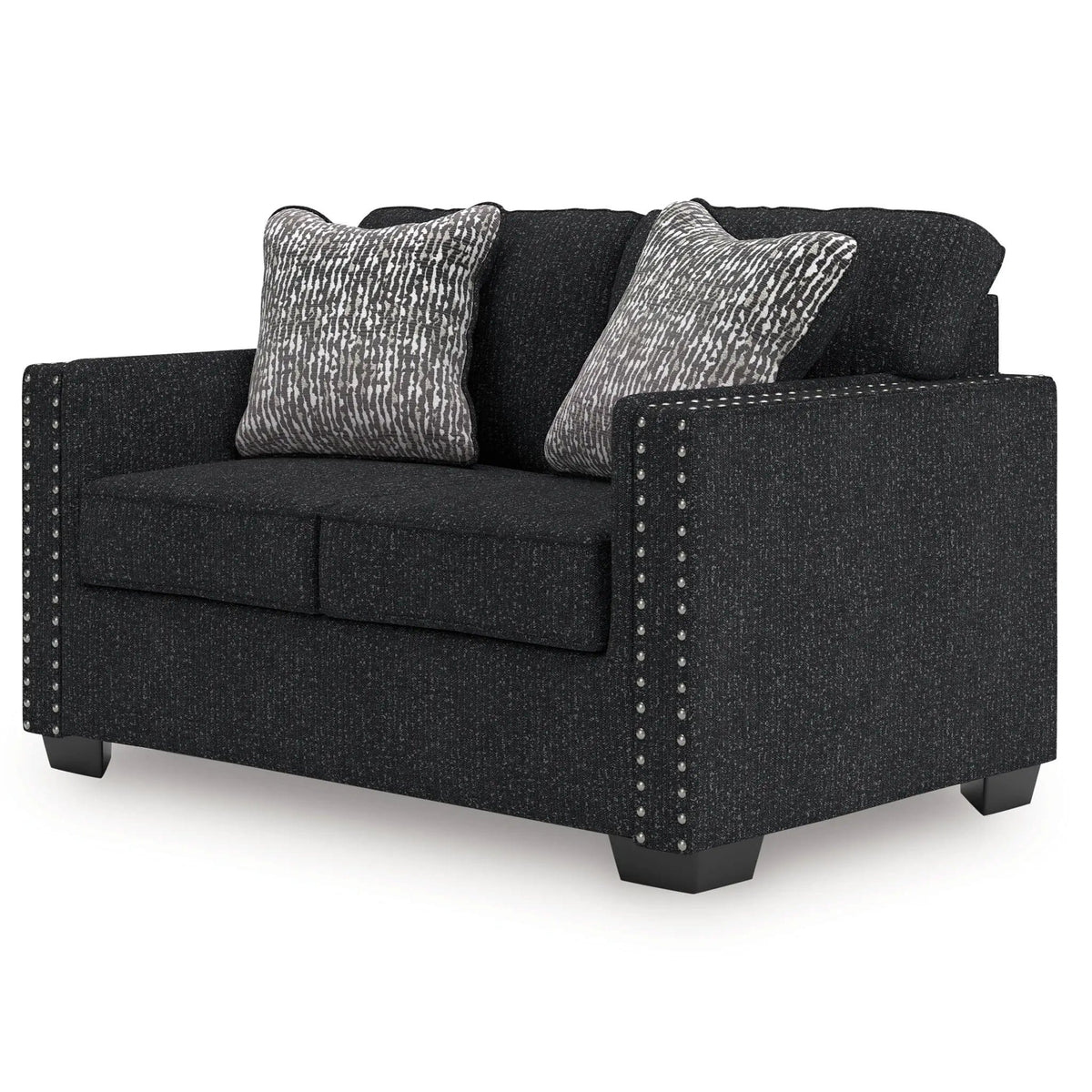 Jasmine Peaks Loveseat | 60 x 38 x 39 in | Wood | Coal