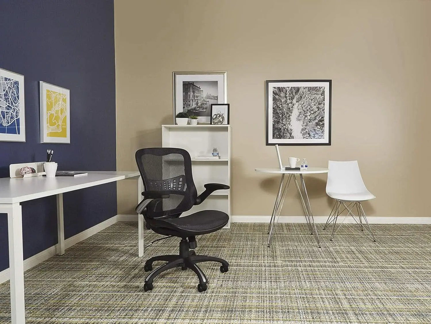 Riley Ventilated Manager's Office Desk Chair With Black Mesh from PriceLows™