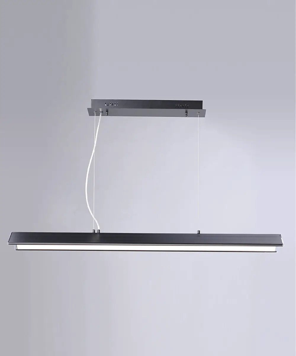 Pendant Light | 46 Inch Length | Black Chrome | Integrated LED