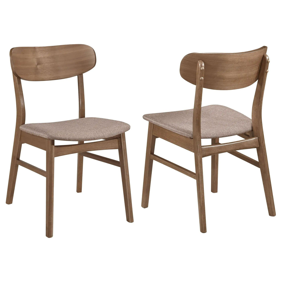 Dortch Dining Side Chair Walnut and Brown (Set of 2) | 18.5 x 21.5 x 30.75 in | Walnut & Wood | Dining Room