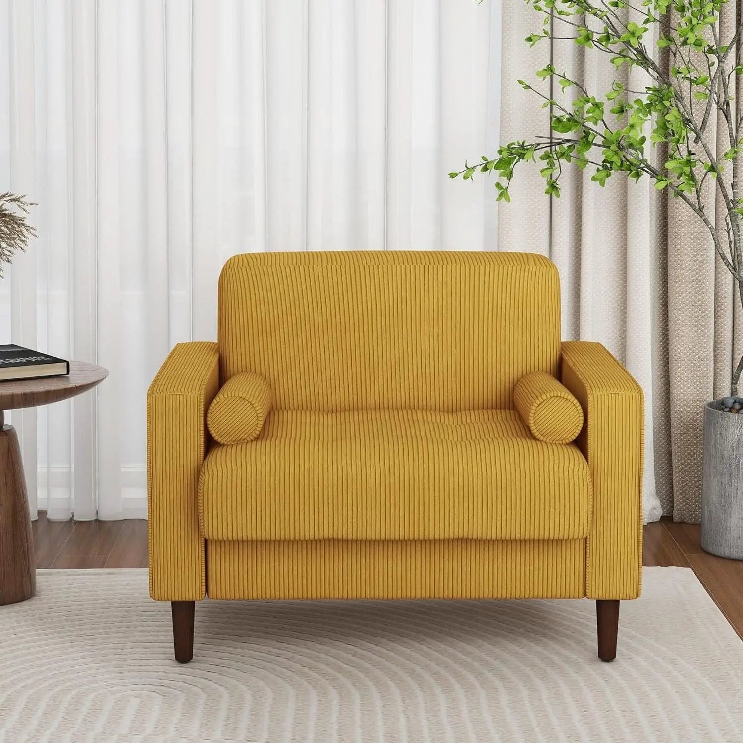 Mid Century Modern Oversized Corduroy Accent Chair from PriceLows™
