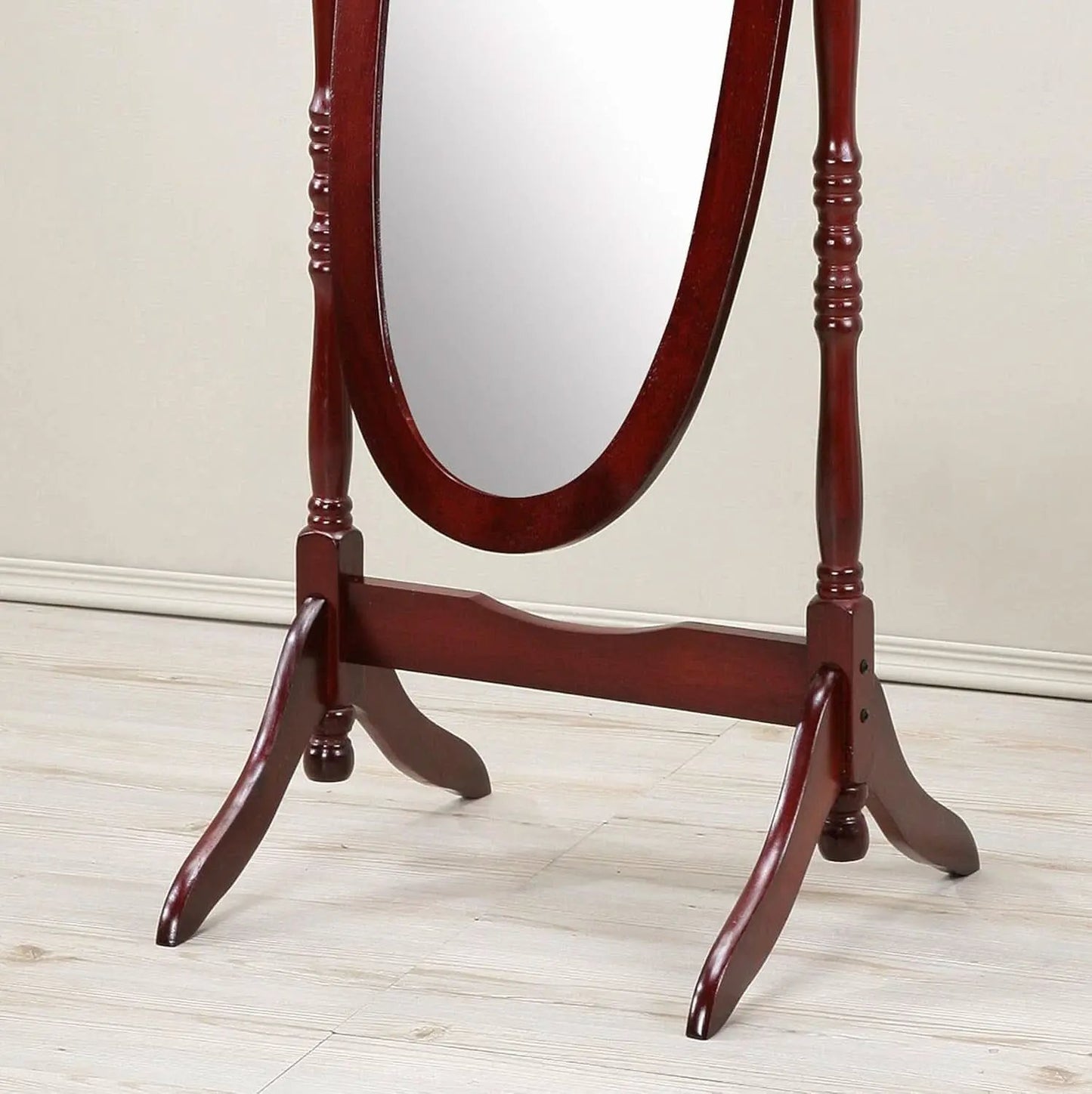 Cherry Finish Cheval Floor Mirror With Tilting Feature from PriceLows™
