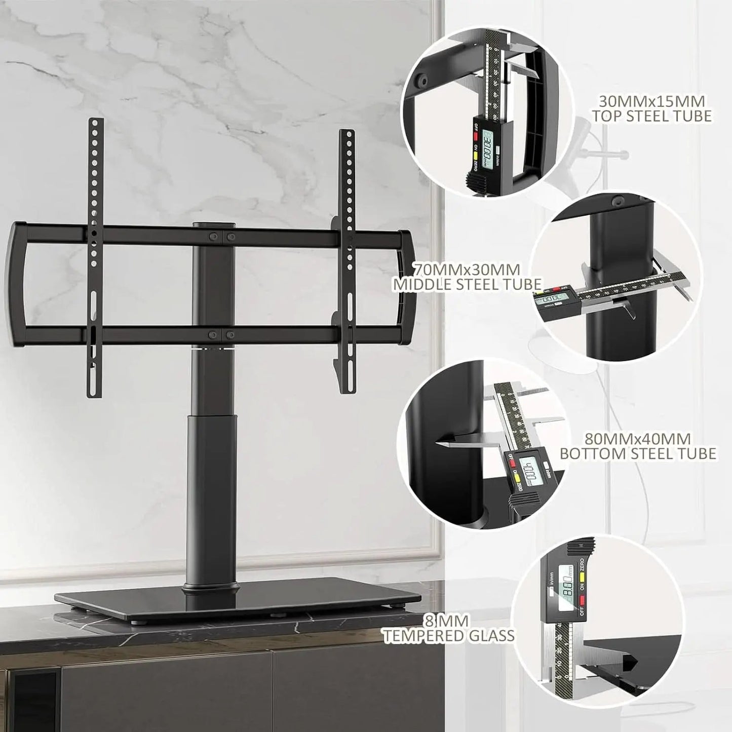 Universal Swivel TV Stand For 32 To 65 Inch TVs With 80 Degree Swivel from PriceLows™
