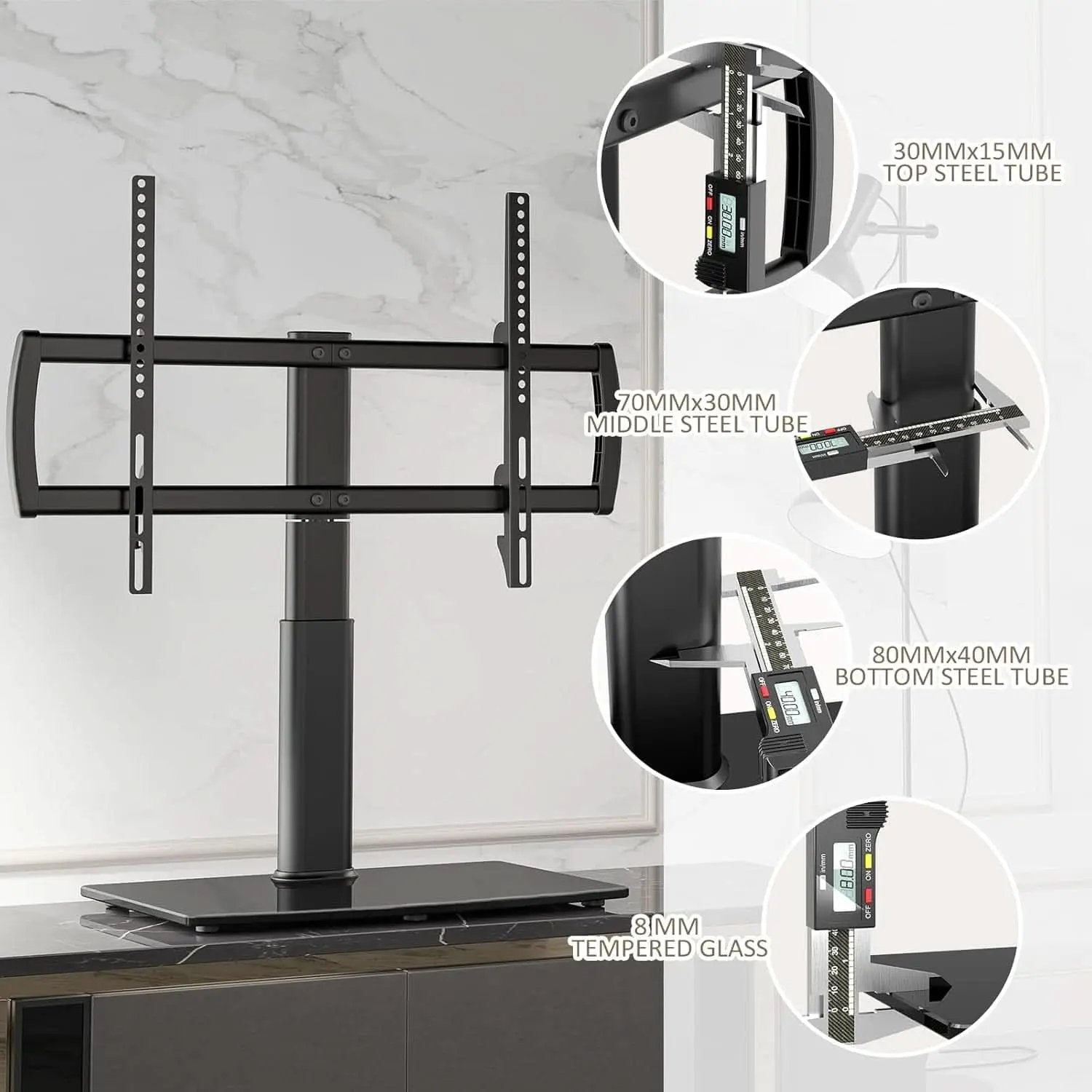 Universal Swivel TV Stand For 32 To 65 Inch TVs With 80 Degree Swivel from PriceLows™